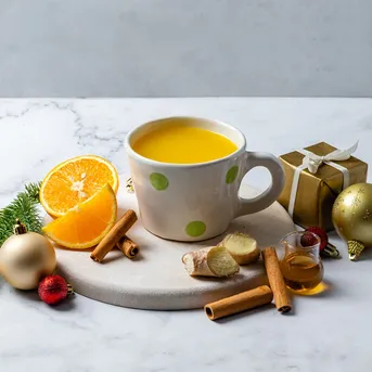 Orange Ginger and Cinnamon Spiced Tea