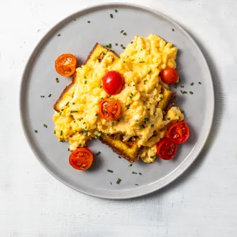 Wholesome Waffles with Scrambled Eggs