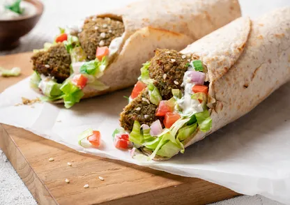 Baked Falafel Wrap
