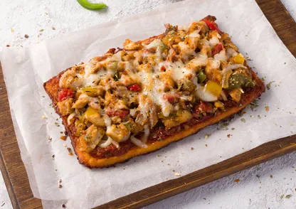 Fajita Chicken Pizza Slice