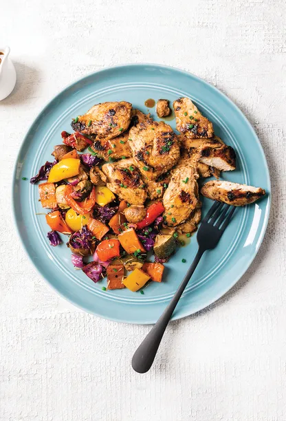 Grilled Chicken & Roast Veggies