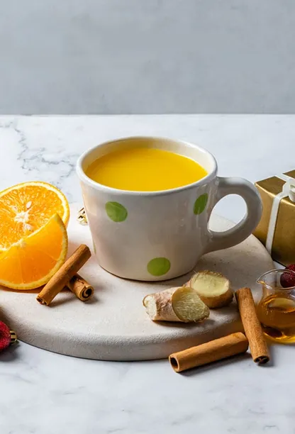 Orange Ginger and Cinnamon Spiced Tea