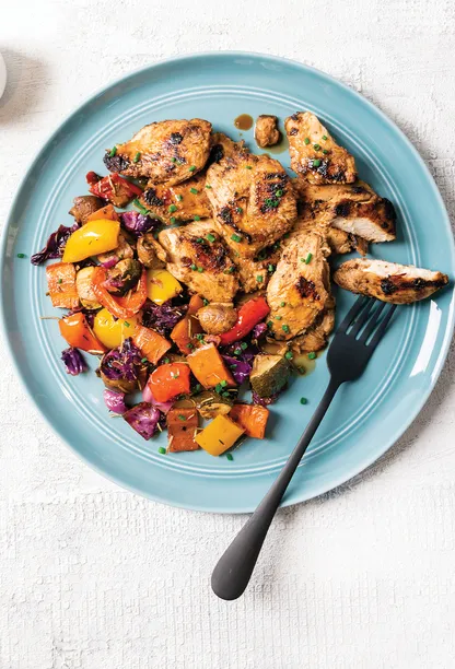 Grilled Chicken & Roast Veggies