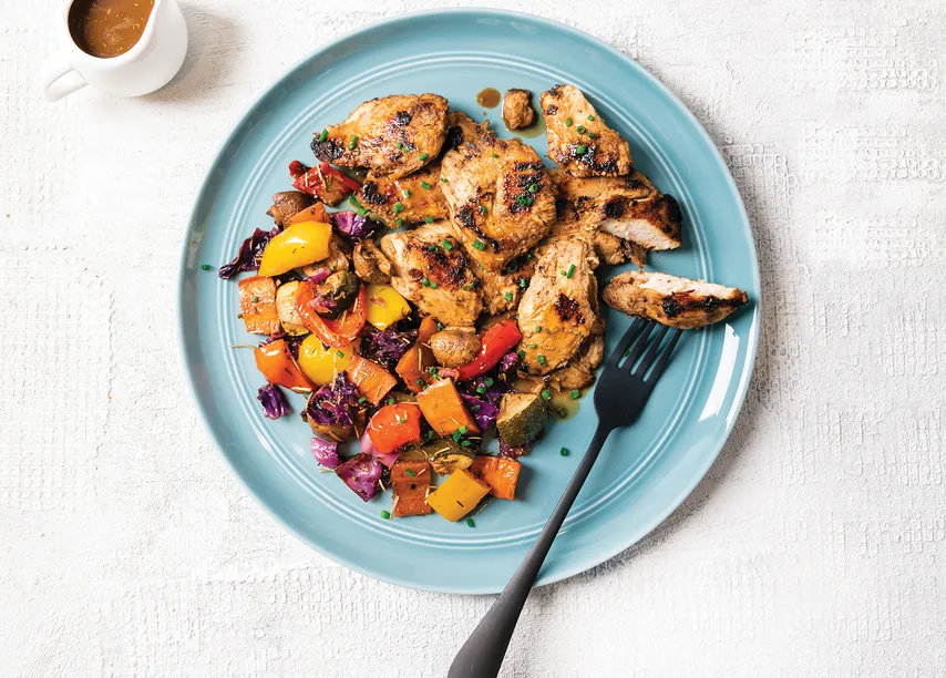 Grilled Chicken & Roast Veggies