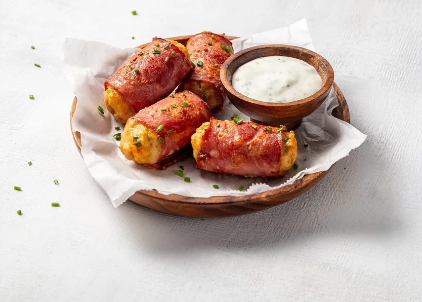 Turkey Bacon and Chicken Roll